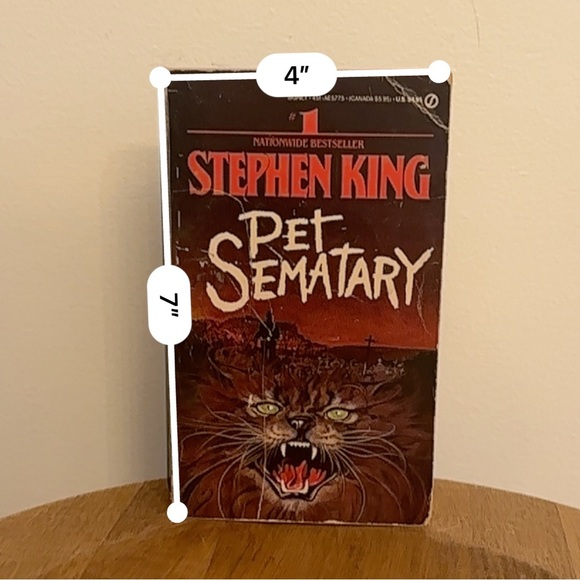 Pet Sematary by Stephen King Signet Paperback 1984 Supernatural Natural Horror - Picture 15 of 16